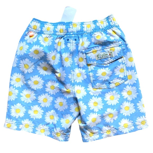 Crewcuts J. Crew Boys Swim Trunks Daisy Daisies Flowers Floral Boys 8 NWT New - Picture 2 of 9